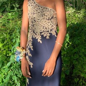 Navy blue prom dress